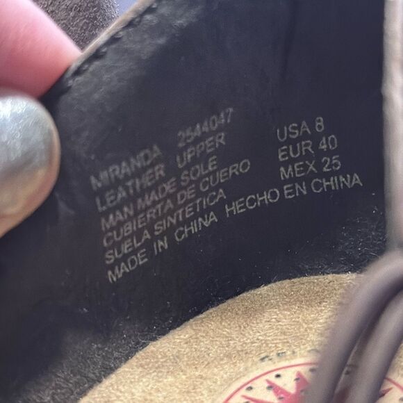 Earth Spirit Miranda Brown Suede Low Wedge Sandals Women’s US 8 EU 40 - Picture 5 of 8